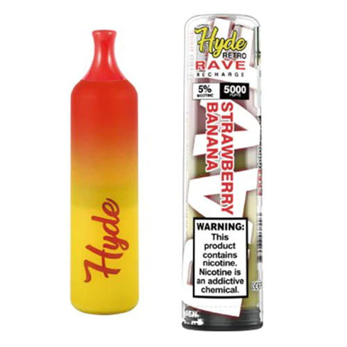 Hyde Retro Rave Recharge Strawberry Banana Disposable Vape Review